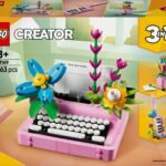 LEGO Schreibmaschine mit Blumen