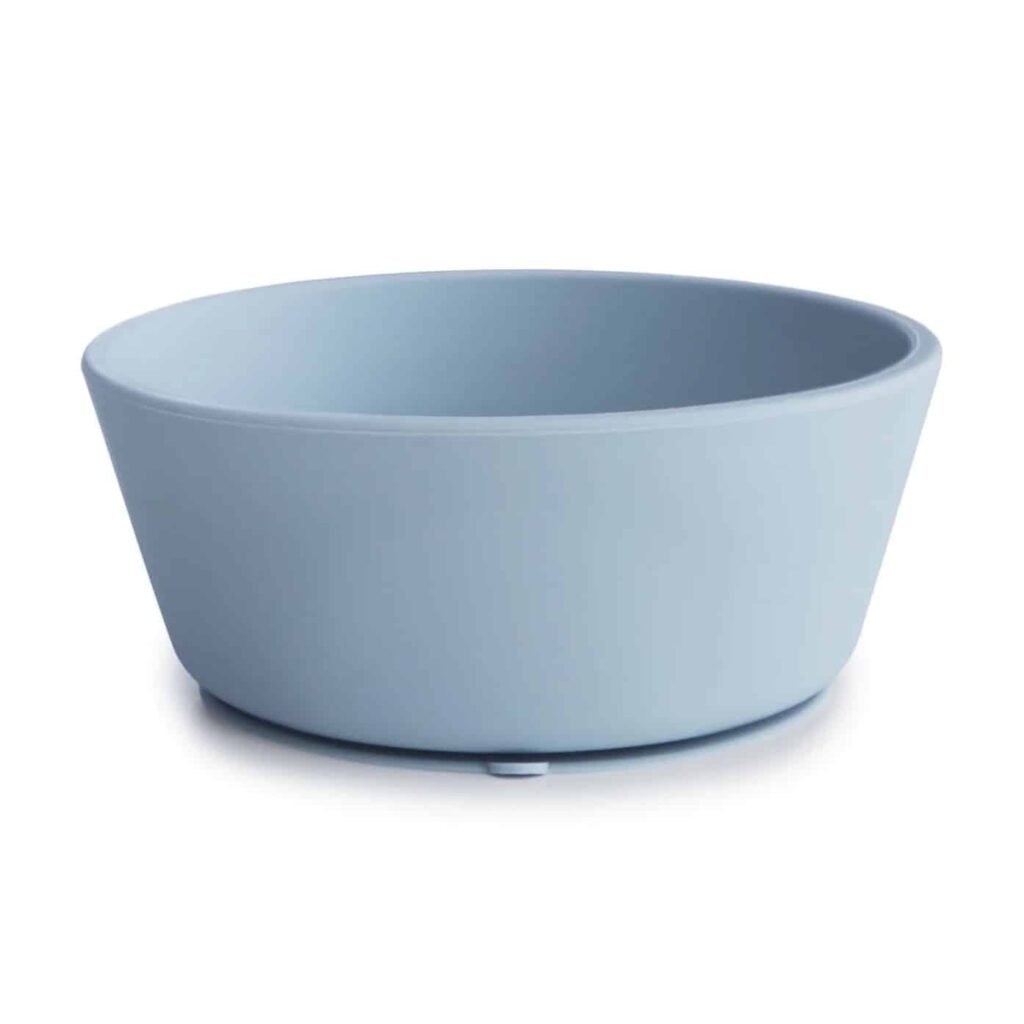 Mushie Silikon Schüssel mit Saugnapf Powder Blue Hauptbild