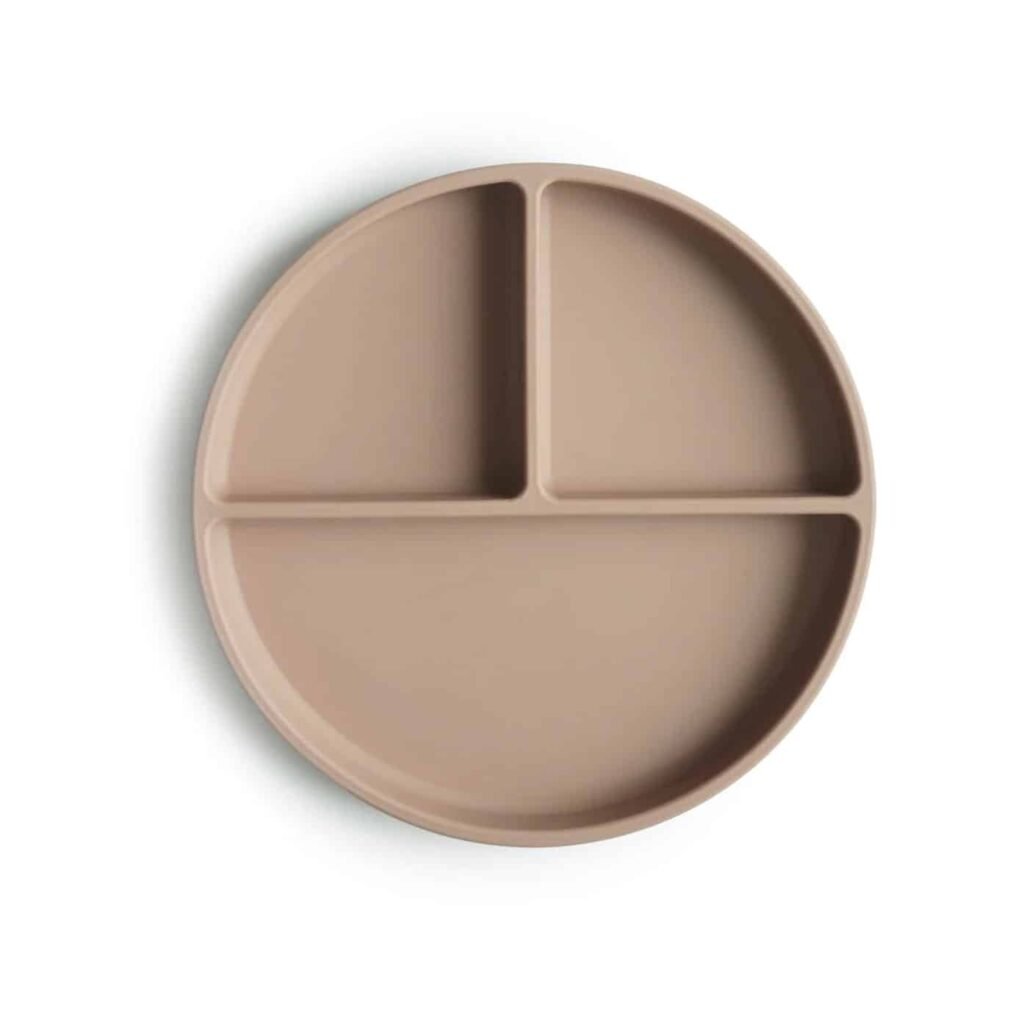 Mushie Silikon Teller mit Saugnapf Natural Hauptbild