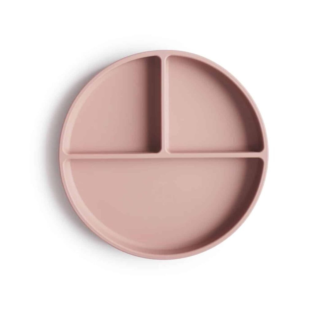 Mushie Silikon Teller mit Saugnapf Blush Hauptbild