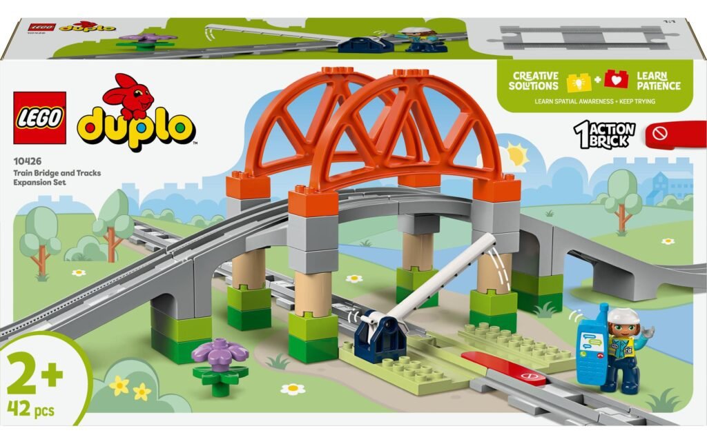 LEGO Eisenbahnbrücke und Schienen_Hauptbild